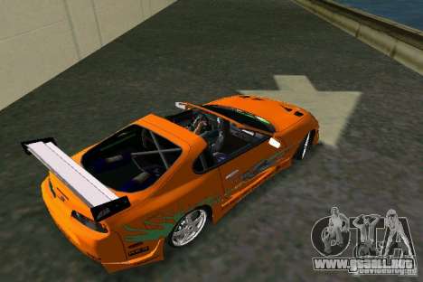 Toyota Supra Fast and the Furious para GTA Vice City