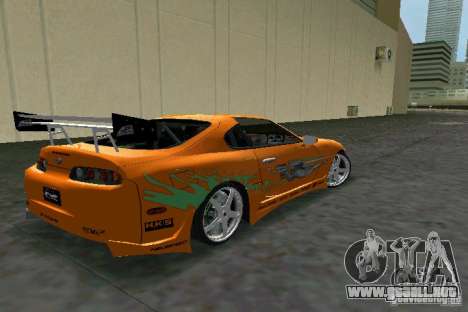 Toyota Supra Fast and the Furious para GTA Vice City