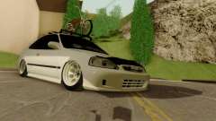 Honda Civic ek Coupe Hellaflush para GTA San Andreas