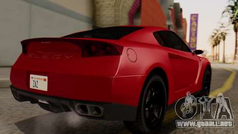 GTA 5 Annis Elegy RH8 IVF para GTA San Andreas
