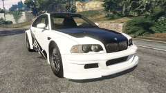 BMW M3 GTR E46 black on white para GTA 5
