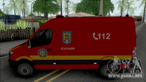 Mercedes-Benz Sprinter Scafandrii Pompierii para GTA San Andreas